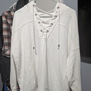 Aerie Classic White Hoodie